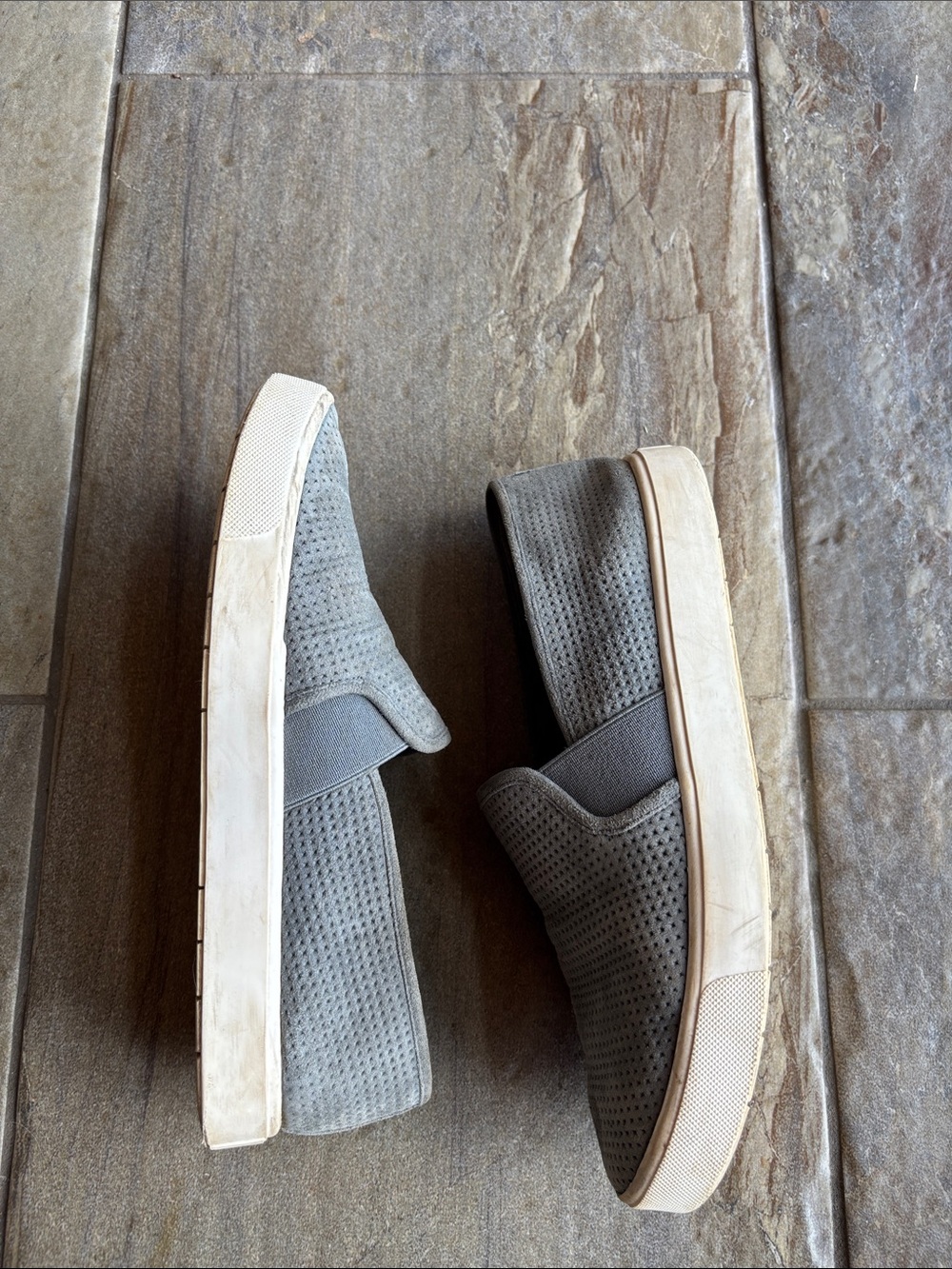 Vince Gray Blair Suede Perforated loafers